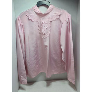 Women's Units Pink Blouse with Embroidery - Size 16